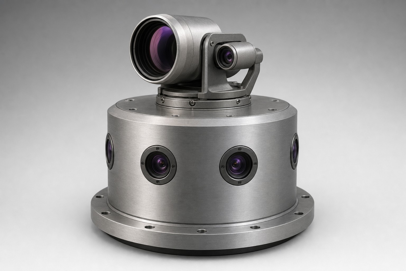 BA 100 wide-area sensor — top-down view of the gimbal and multi-band optics