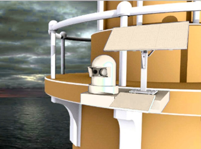 BG 50 lighthouse surveillance sentry tower with solar panels